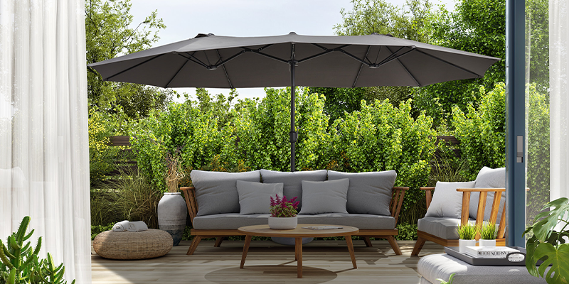 Lifa Garden Dubbele Parasol met Beschermhoes