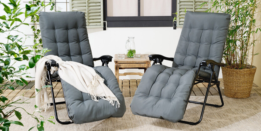 909 Outdoor Premium Ligstoel met Kussen
