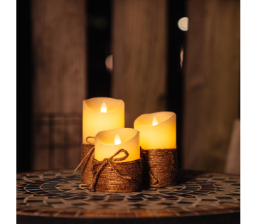 Set van 3 FlinQ Luxe LED Kaarsen