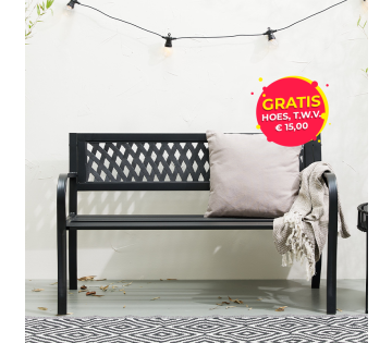 De Lifa Garden Stalen Tuinbank met Hoes.