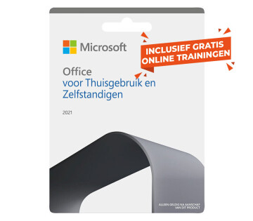 Het Microsoft Office 2021 incl. Trainingen is een digitale licentie welke goed is voor één computer. 