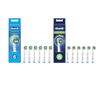 Oral-B beide varianten met 6 opzetborstels er naarst. 