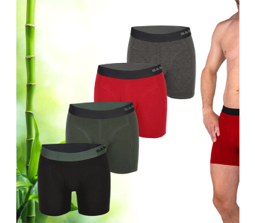 4-pack Bamboo Elements Boxers in verschillende kleuren. 