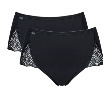 2-Pack Sloggi Pure Sense Luxe-Tai-Zwart