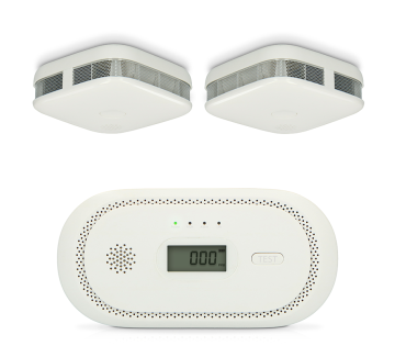 Duo-pack Alecto Rookmelder met CO-melder 10-jaars