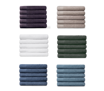 De Set van 5 Nina 100% Katoenen Handdoeken.