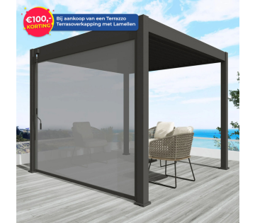 Windscherm voor Terrazzo Terrasoverkapping met Lamellen