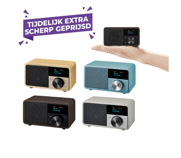Sangean DDR-7 Draadloze DAB+/FM-Radio met Bluetooth verkrijgbaar in verschillende kleuren. Tijdelijk extra scherp geprijsd. 
