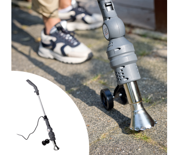 De QLT 3-in-1 Onkruidbrander met Wielen.