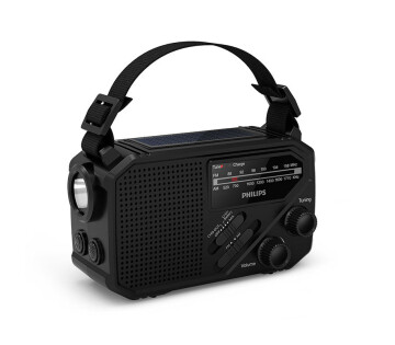 De Philips TAR-1609 AM/FM Noodradio met Zaklamp.