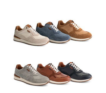 De Travelin' Herensneaker Newberry of Northam zijn verkrijgbaar in verschillende kleuren en maten. 
