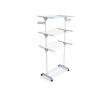 Het Umuzi Cleaning 3-laags Droogrek is een ruimtebesparend ontwerp.