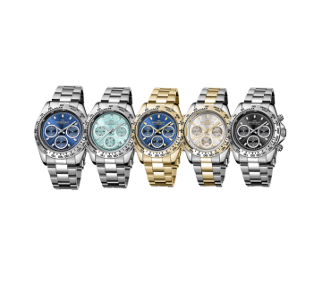 Rotorcraft Herenhorloge Cargo in vijf verschillende kleurencombinaties.