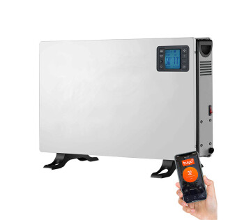 De Denver SCH-2105 Elektrische Convectorkachel is bedienbaar via Tuya, Google Home en Alexa. 