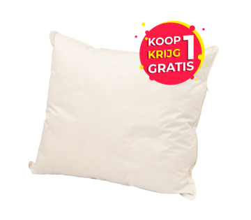 Vitality Pur Nature kapok hoofdkussen met katoenen tijk en actiebadge koop 1 krijg 1 gratis