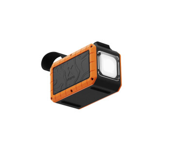 Rugged Xtorm powerbank met zaklamp, oranje en zwart design