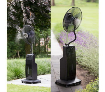 De COOLED Cooling Mist Ventilator in gebruik