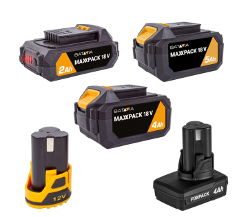 De 5 reserve Accu's voor Batavia Tools.