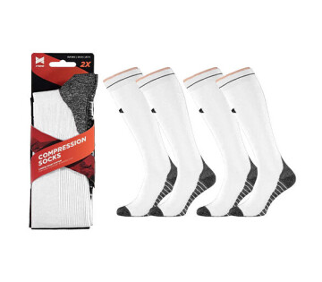 Multifunctionele Compressie Sokken-Wit-45/47