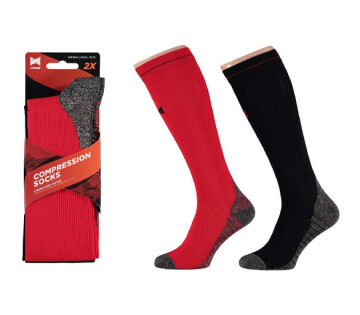 Het 2-Pack Multifunctionele Compressie Sokken in de kleur rood. 