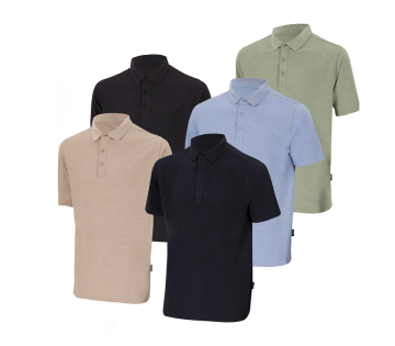 Bamboo Elements Heren Polo Pique in vijf verschillende kleuren.