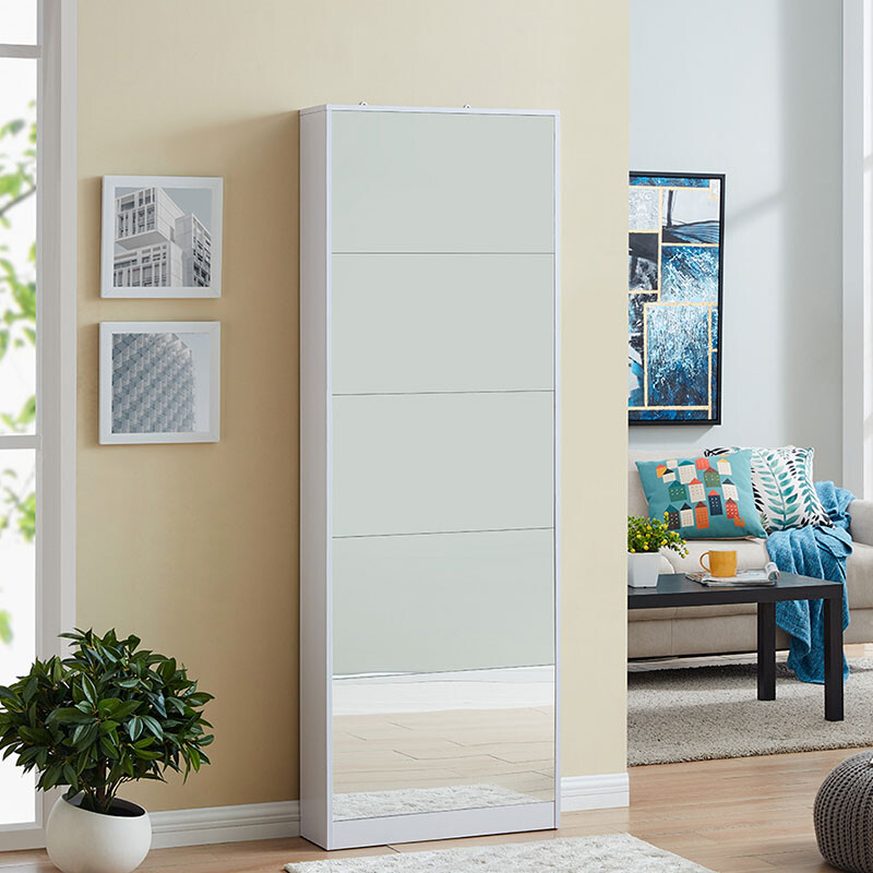 De Feel Furniture Schoenenkast Met Spiegel past perfect in elk interieur.