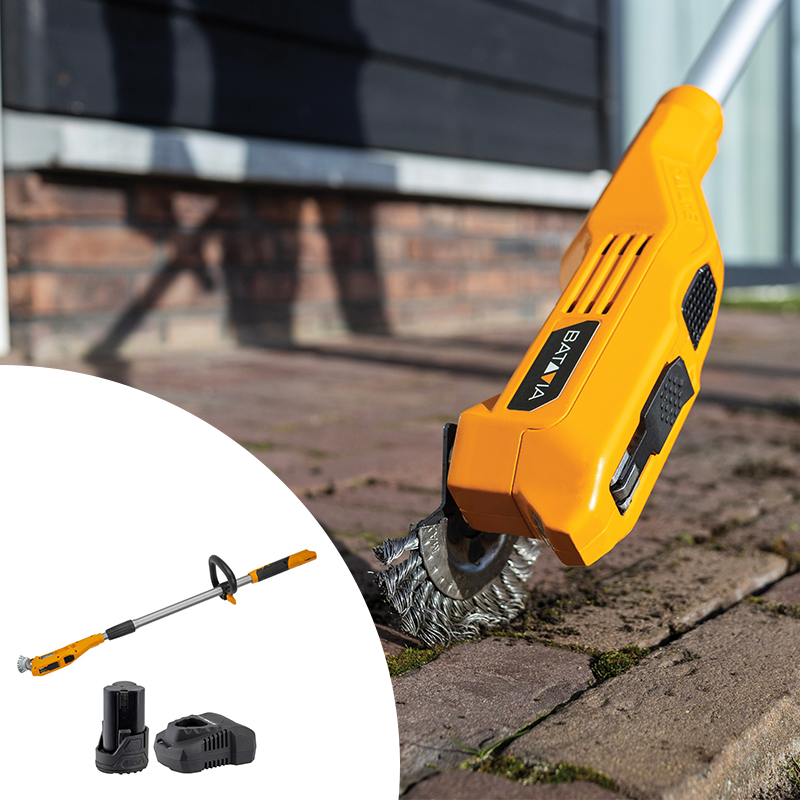Batavia Fixxpack 12V Fixxbrush Onkruidborstel met 2ah Accu en Snellader.