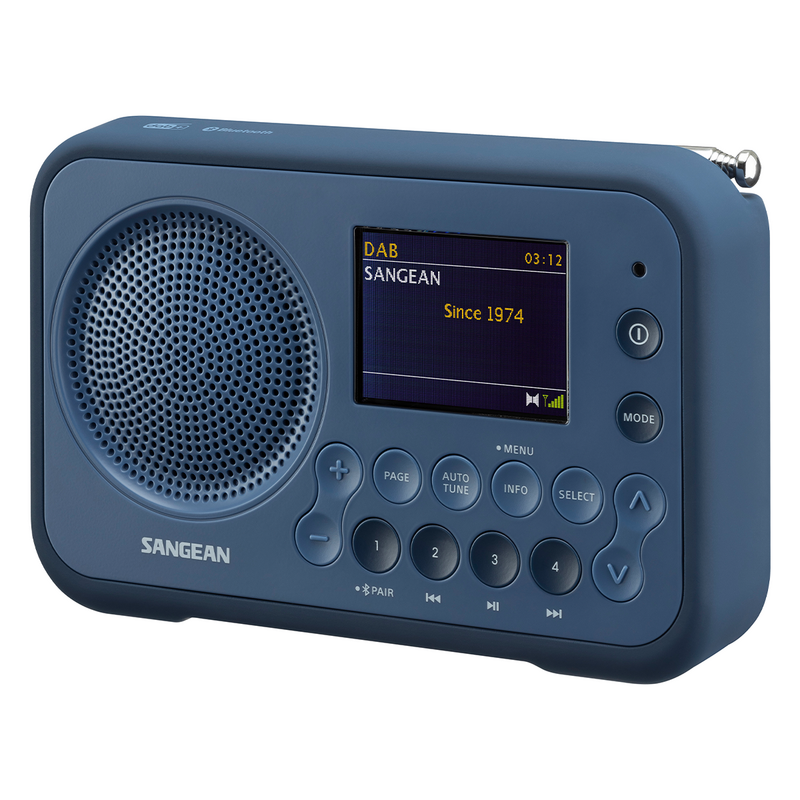 De Sangean DPR-76BT DAB+ Radio Blauw.