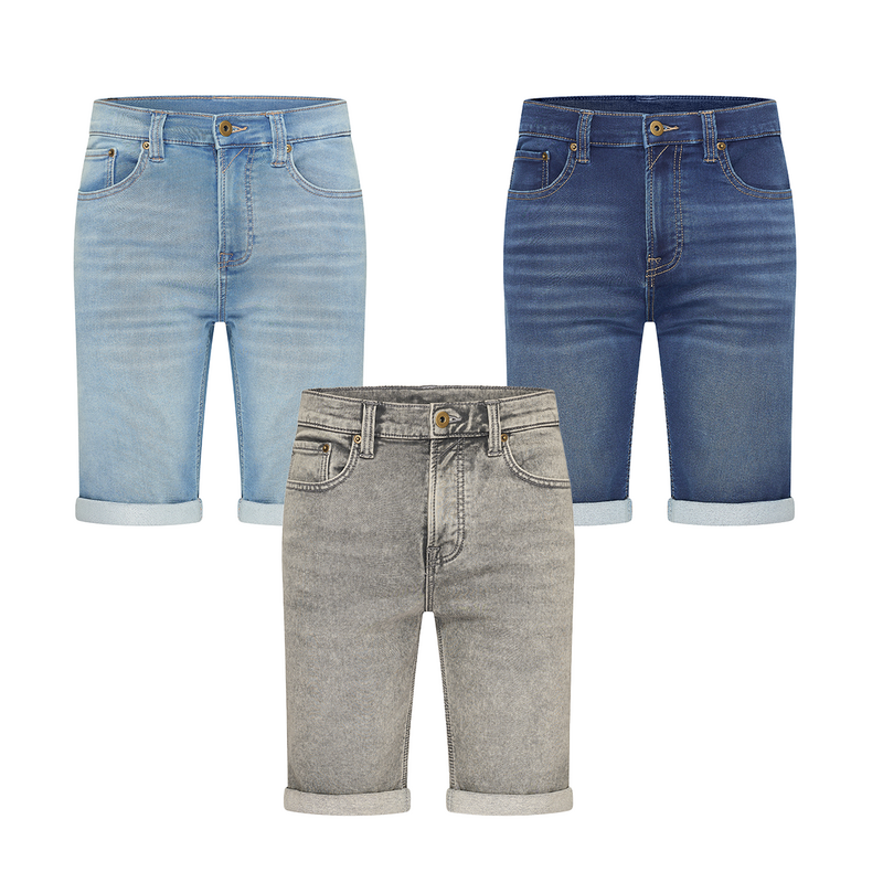 De Mario Russo Denim Short Stretch in de 3 kleuren.
