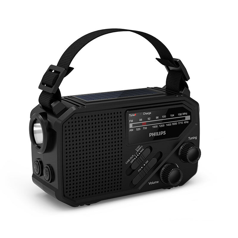 De Philips TAR-1609 AM/FM Noodradio met Zaklamp.