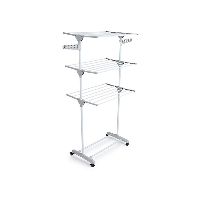 Het Umuzi Cleaning 3-laags Droogrek is een ruimtebesparend ontwerp.