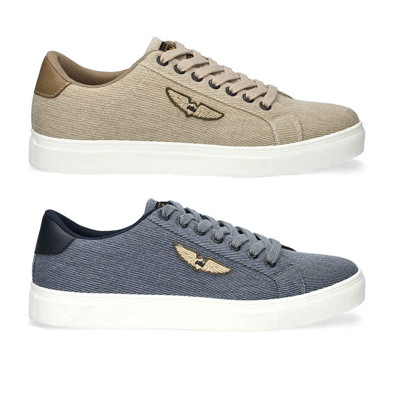 PME Legend Beechburd herensneaker in blauw en beige