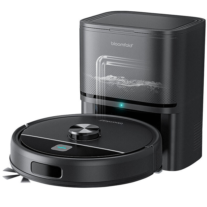 Zelflegend station van Bloomfold robotstofzuiger met 3L stofzak.
