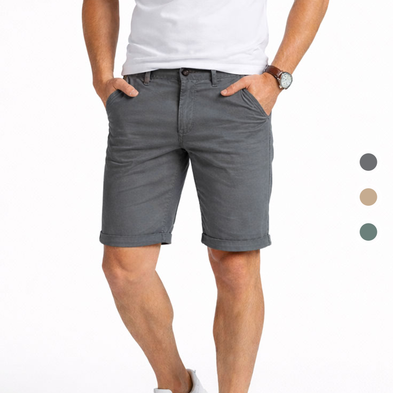 Grijze heren jog short Mario Russo Vittorio casual zomer short