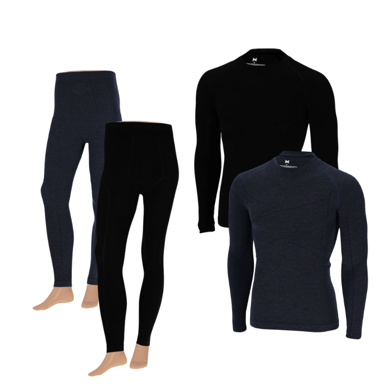 De Heat Essentials Heren Merino Thermokleding.