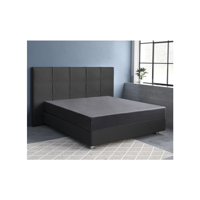 Het Primaviera Deluxe Satijnen Hoeslaken in de kleur antraciet. 