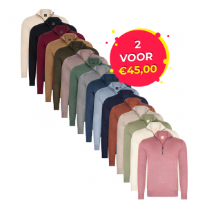 De Mario Russo Half Zip Pullover is verkrijgbaar in verschillende kleuren.