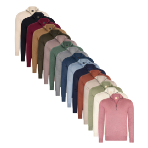 De Mario Russo Half Zip Pullover is verkrijgbaar in verschillende kleuren.