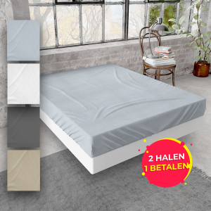 Het Dreamhouse Premium Flanellen Hoeslaken in grijs.