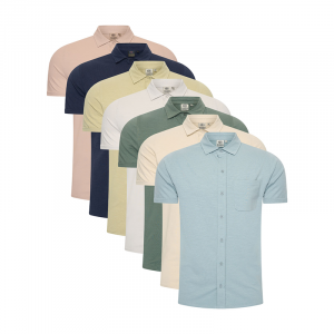 Het Mario Russo Fancy Jersey Shirt is verkrijgbaar in 7 kleuren.
