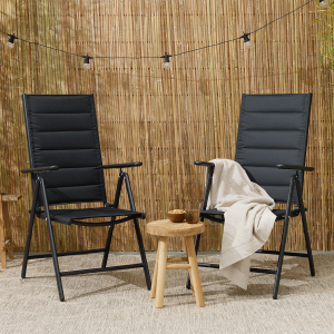 Set van 2 909 Outdoor Premium Tuinstoelen met Padding.