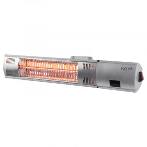 De Sunred Terrasverwarmer Ultra Wand Silver 2000 Watt.