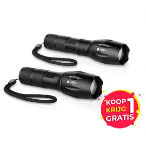 De zaklampen worden geleverd in een verpakking van 2 stuks.