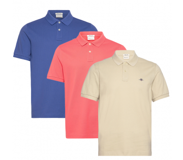 De Gant Regular Shield Pique Polo is verkrijgbaar in 3 kleuren.