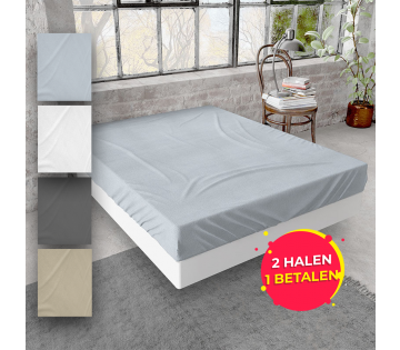 Het Dreamhouse Premium Flanellen Hoeslaken in grijs.