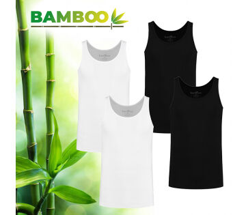Het 2-Pack Bamboe Heren Hemd is verkrijgbaar in zwart en wit. 
