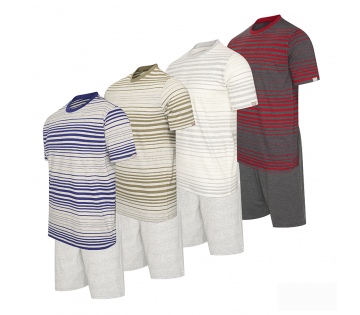 De Cappuccino Korte Pyjamaset Venezia is verkrijgbaar in 4 kleuren.