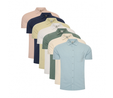 Het Mario Russo Fancy Jersey Shirt is verkrijgbaar in 7 kleuren.