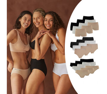 Het Comfort Essentials Dames Ondergoed is verkrijgbaar in verschillende kleuren en modellen. 