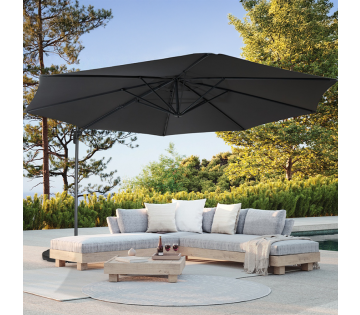 Lifa Garden Luxe Hangende Parasol XXL met Hoes Lifa Garden Luxe Hangende Parasol XXL met Hoes